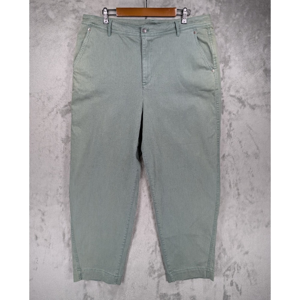 GAP Barrel High Rise Jeans Olive Green Women's Sz 18T (Actual 38x30)